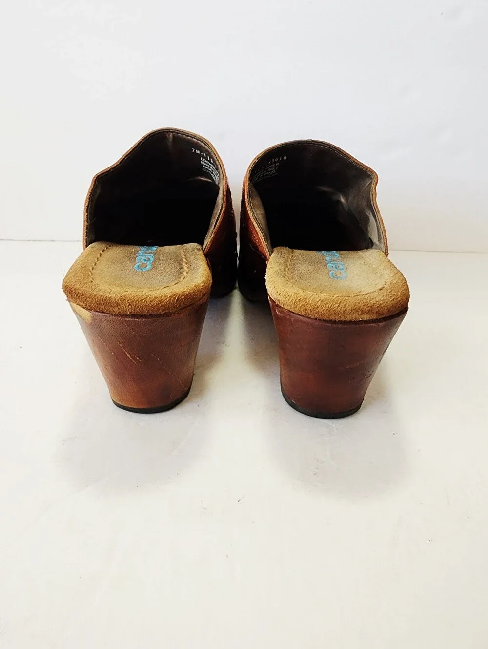 Candie's Y2K Brown Leather Studded Clog Mules Size 7 - Picture 5 of 9